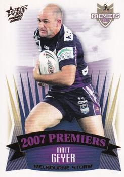 2007 Select Premiers Melbourne Storm #PC16 Matt Geyer Front